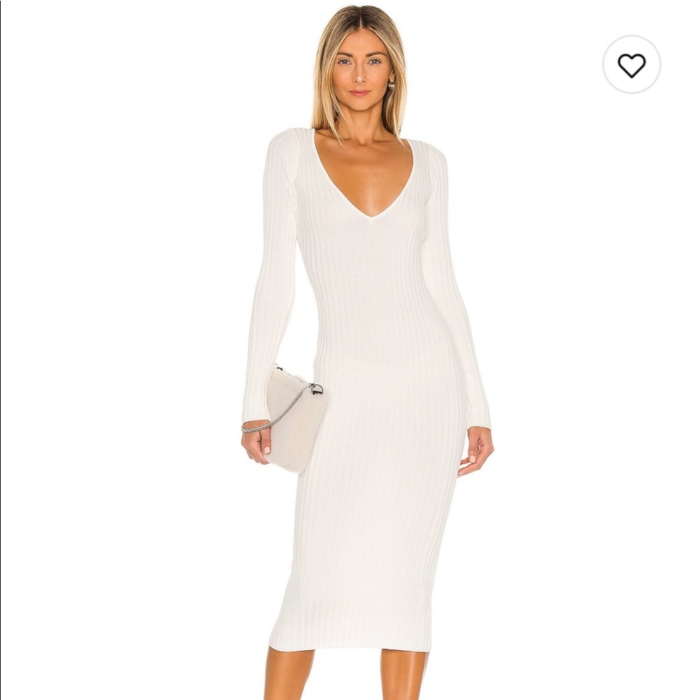 White Knit Midi Dress - Revolve, NBD